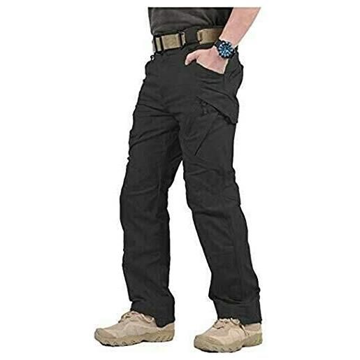 Chagoo pantaloni impermeabili tattici 2021 aggiornati, pantaloni tattici da trekking impermeabili da uomo per l'escursionismo all'aperto (m, black)