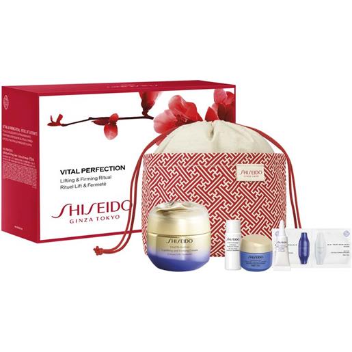 Shiseido vital perfection - uplifting and firming cream confezione 50 ml crema viso giorno + 7 ml siero viso + 15 crema viso notte + 3 ml crema contor