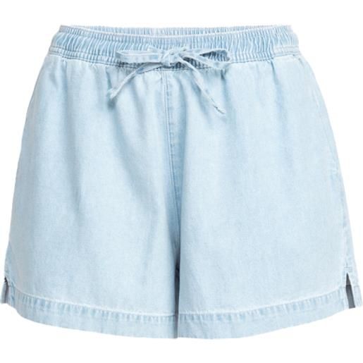 Roxy - shorts di jeans - lekeitio break short light blue per donne in cotone - taglia xs, s, m, l