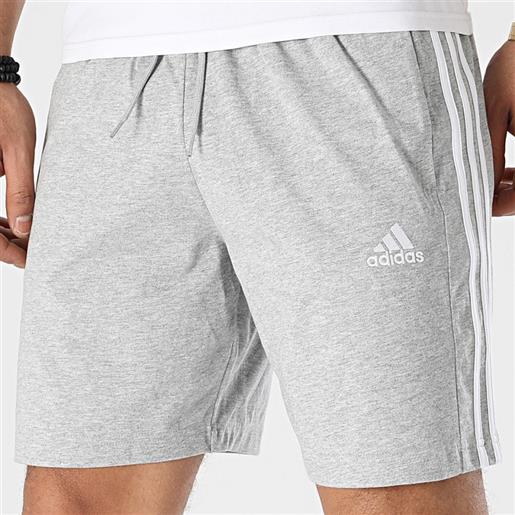 Pantaloncini shorts uomo adidas grigio ess 3-stripes single jersey ic9380