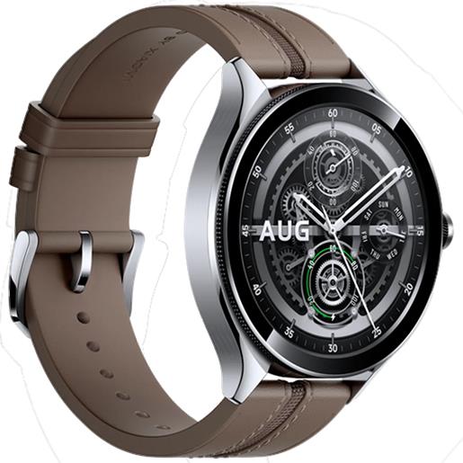 Xiaomi watch 2 pro argento (bruine leren cinturino)