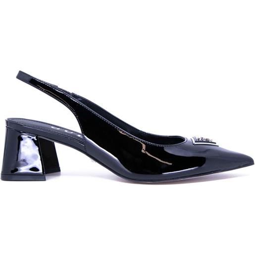 Guess slingback in vernice con patch logo