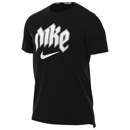 Nike dri-fit run miler, t-shirt uomo, nero, xl