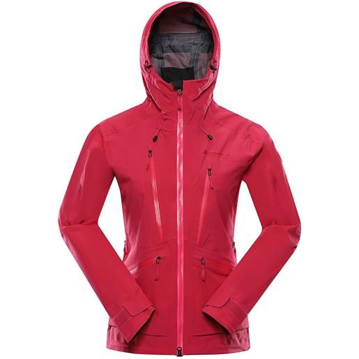 Alpine Pro corta hoodie rain jacket rosa s donna