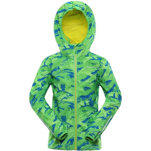 Alpine Pro lanco hoodie rain jacket verde 104-110 cm ragazzo