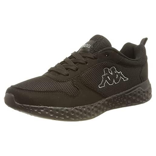 Kappa folly oc, scarpe da ginnastica unisex-adulto, nero/grigio, 40 eu