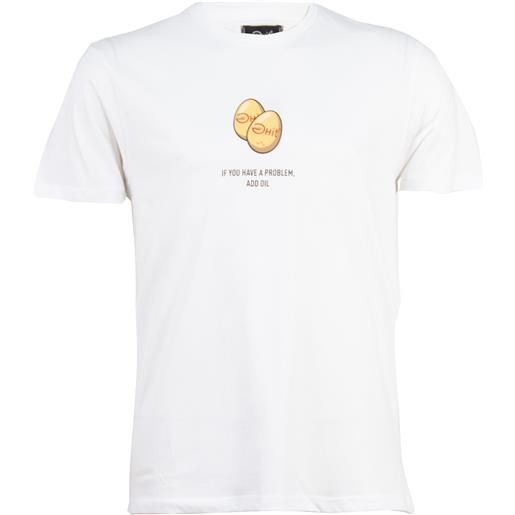 Ghit Milano t-shirt Ghit Milano tinta unita con stampa uovo su petto e schiena