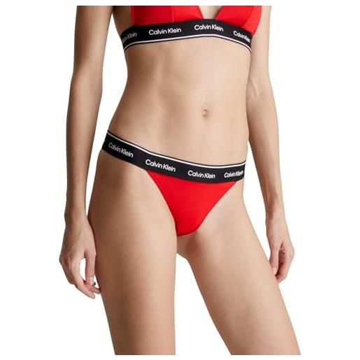 Calvin Klein slip bikini donna brazilian sportivo, nero (pvh black), l