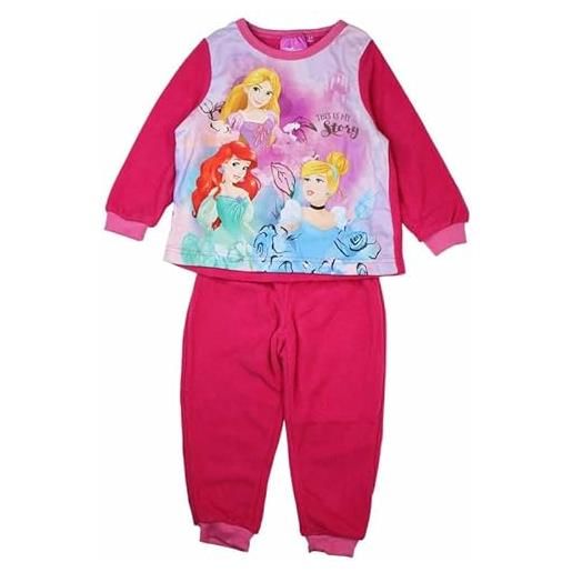 Disney pri22-2324 s1 set di pigiama, fushia, 3a bambina