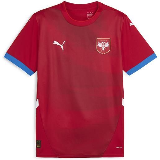 Puma serbia 23/24 home short sleeve t-shirt rosso s
