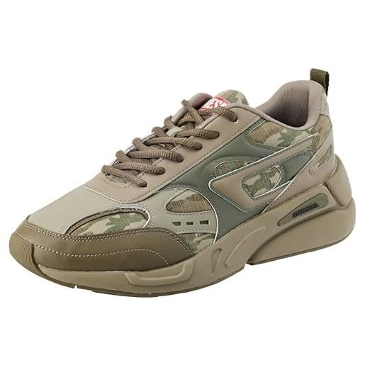 Diesel s-serendipity sport sneakers, scarpe da ginnastica uomo, mermaid military dusty green dark olive grape leaf, 41 eu