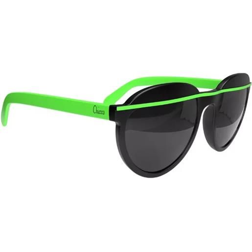 Chicco occhiali da sole antigraffio per bambini con custodia e montatura flessibile 5y+ - verde e nero