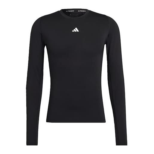 adidas techfit training long-sleeve top, t-shirt uomo, black, xs