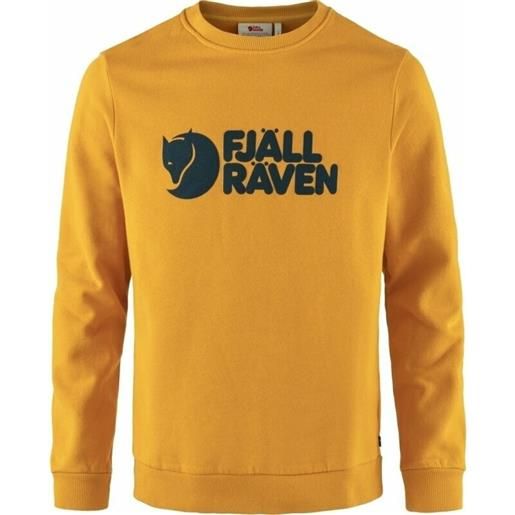 Fjällräven logo sweater m mustard yellow l felpa outdoor