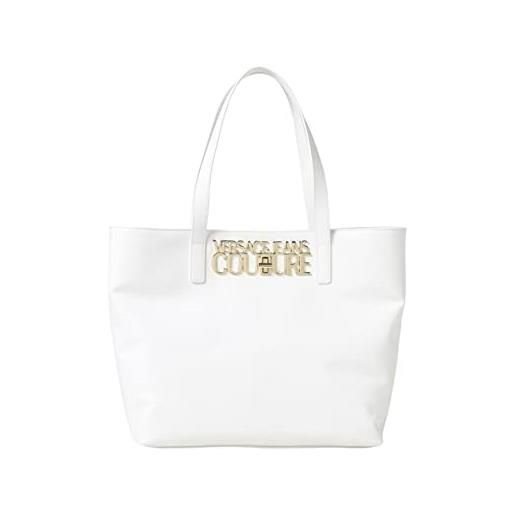 VERSACE JEANS COUTURE versace borsa a spalla da donna marchio, modello logo lock 74va4bl8zs467, realizzato in pelle sintetica. Bianco, taglia unica