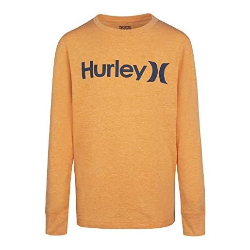 Hurley hrlb one& only boys ls tee maglietta, verde mélange, 10 anni bambini e ragazzi
