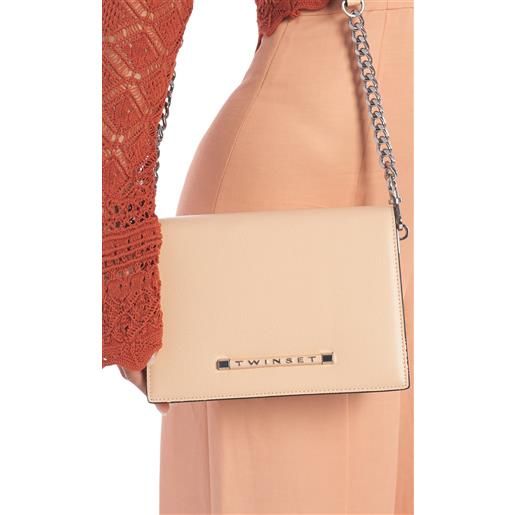 TWINSET borsa a tracolla TWINSET con logo letterig, colore rosa