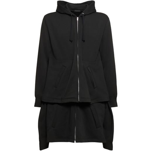 COMME DES GARÇONS HOMME PLUS felpa doppio strato con cappuccio e zip