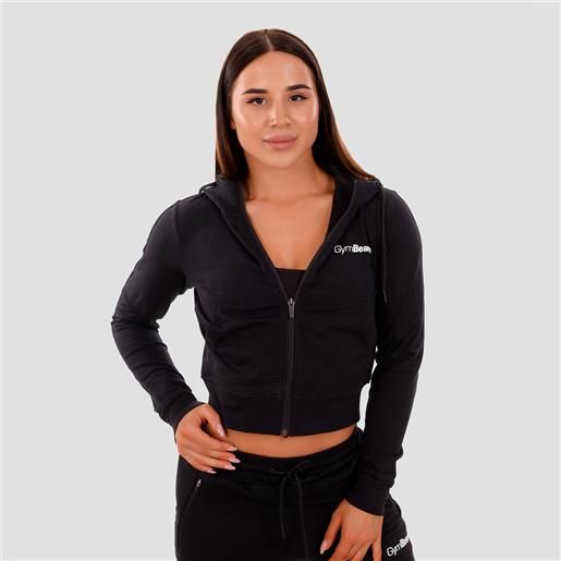 GymBeam women's zip-up hoodie trn black