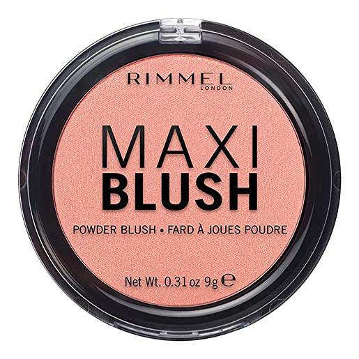 Rimmel London fard in polvere maxi blush, powder blush pesca a lunga durata, formato maxi, 001 third base, 9 g