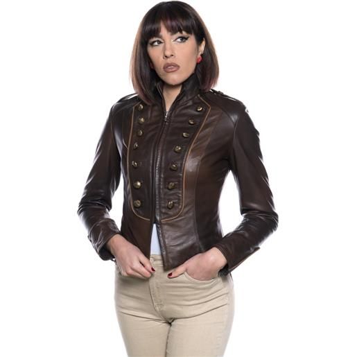 Leather Trend belen - giacca donna testa di moro in vera pelle