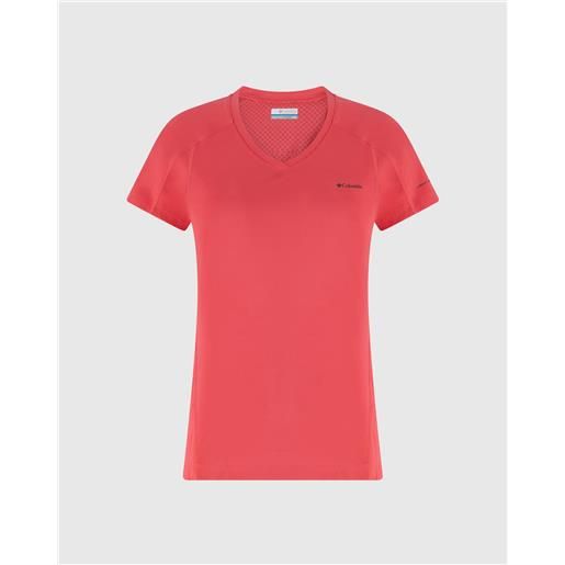 Columbia t-shirt tecnica zero rules rosso donna