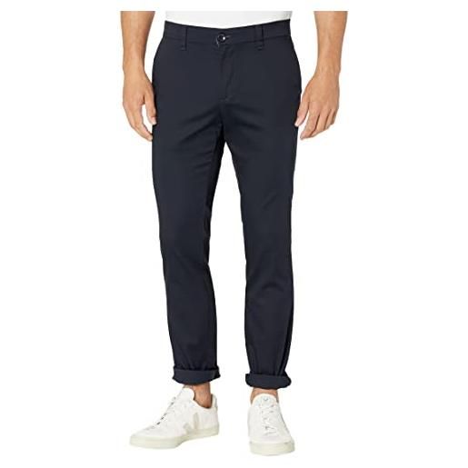 Armani Exchange straight fit trousers pantaloni casual, blu, 14 uomo