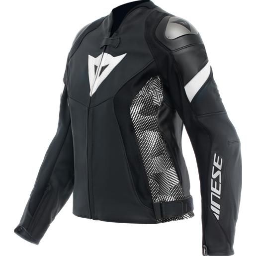 Dainese giacca avro 5 leather jacket wmn black black white | dainese