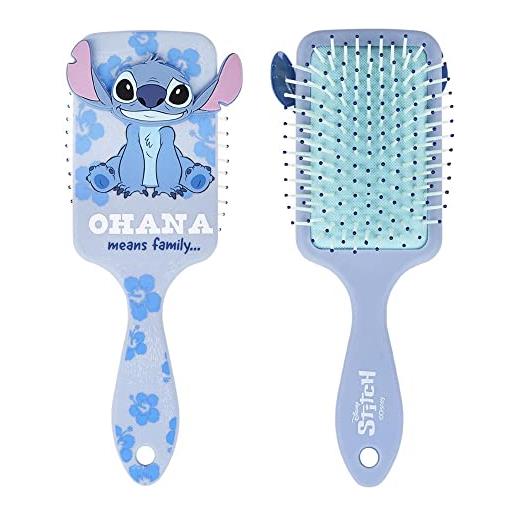 CARTOON spazzola piatta districante pettine per capelli stitch, disney, dettaglio in 3d, in confezione regalo