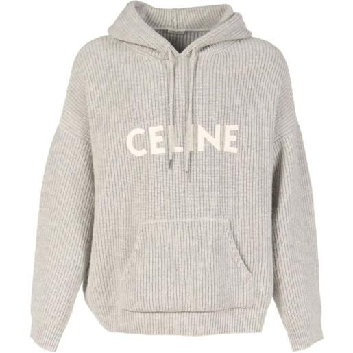 Céline Pre-Owned - felpa con cappuccio anni 2000 - uomo - lana - taglia unica - grigio