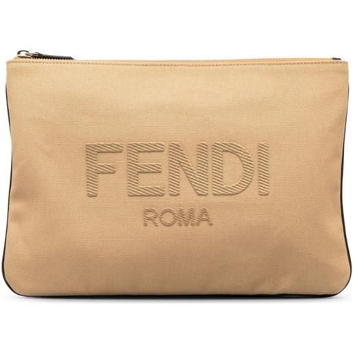 Fendi Pre-Owned - borsa tote roma 2000-2010 - donna - tela - taglia unica - marrone