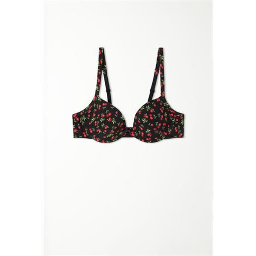 Tezenis reggiseno push-up athens stampato donna nero