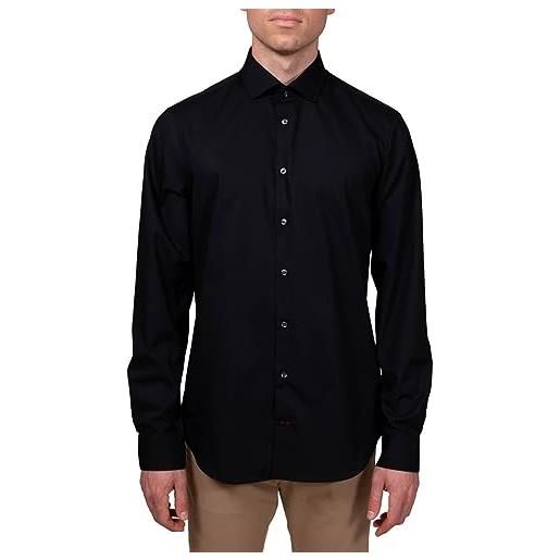 Tommy Hilfiger core stretch poplin slim shirt, camicia formale, uomo, 38, nero (099)