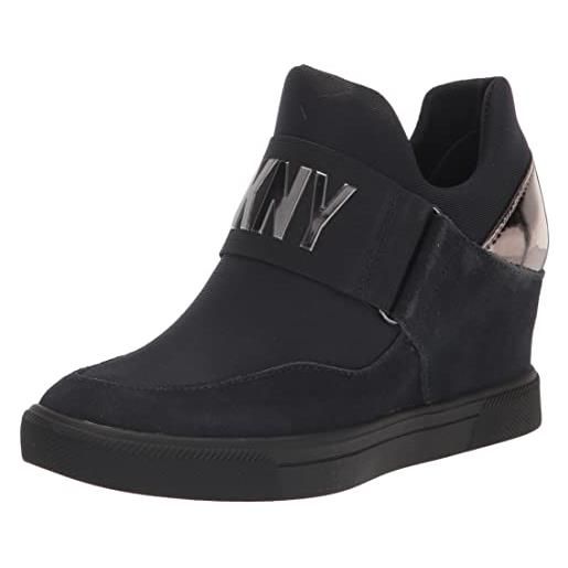 DKNY everyday comfortable cosmos-sneaker con zeppa, sandali con tacco donna, marina militare, 39 eu