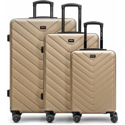 Redolz essentials 07 3-set 4 ruote set di valigie 3 pezzi beige