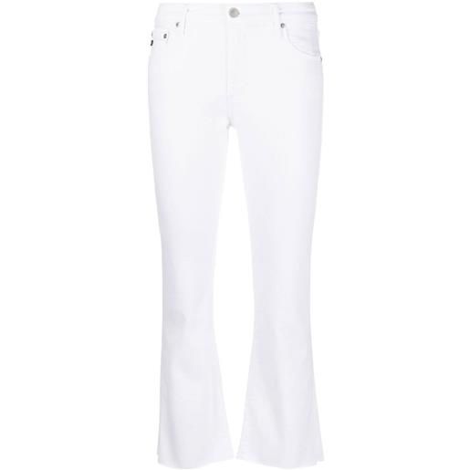 AG Jeans jeans crop a vita media - bianco
