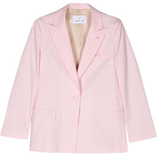 Manuel Ritz blazer monopetto a righe - rosa