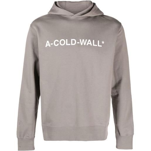 A-COLD-WALL* felpa essentials con stampa - grigio