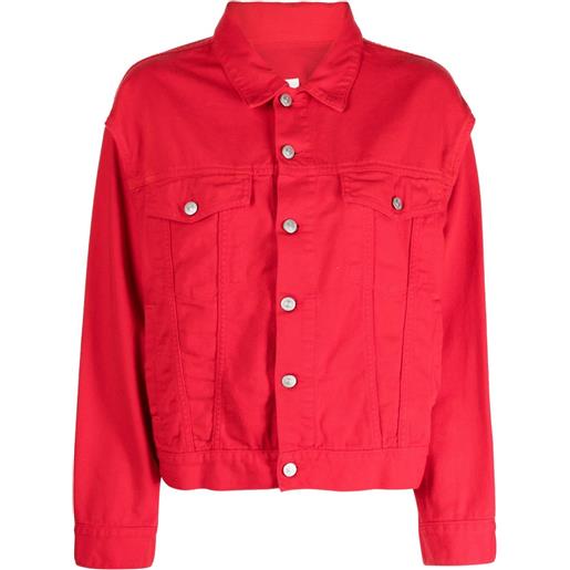 MM6 Maison Margiela giacca denim con dettaglio cut-out - rosso