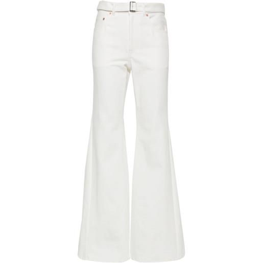 sacai jeans svasati a vita media - bianco