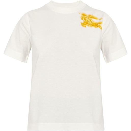 Burberry t-shirt ekd con stampa - bianco