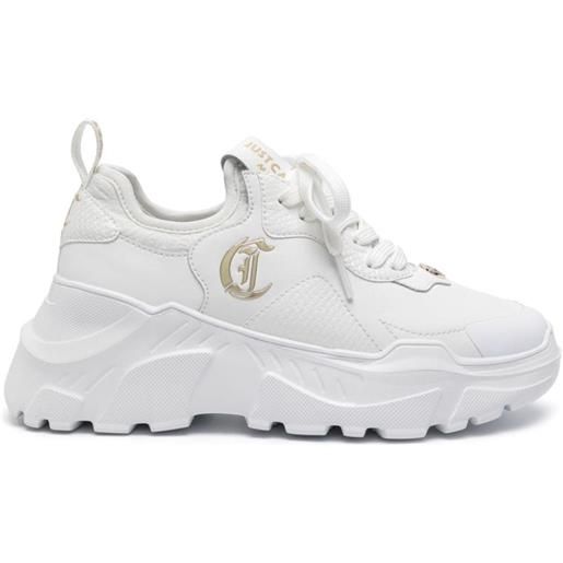 Just Cavalli sneakers con placca logo - bianco