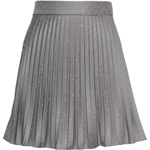 NISSA minigonna con strass - grigio