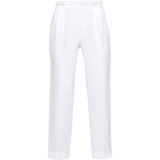 Kiton pantaloni con vita media - bianco
