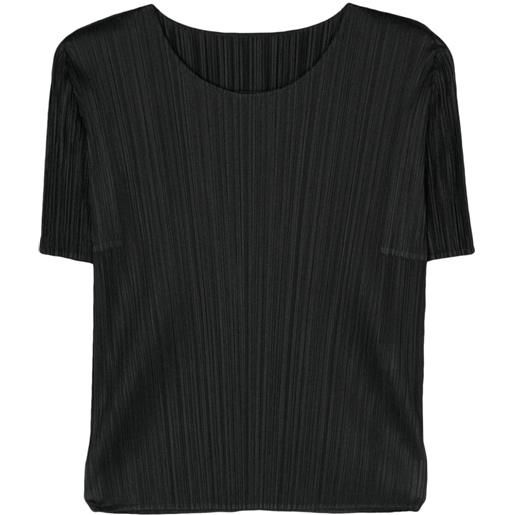 Pleats Please Issey Miyake t-shirt monthly colors march - nero