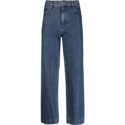 A.P.C. jeans crop sailor - blu