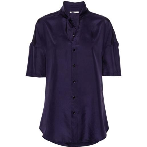 LEMAIRE camicia con dettaglio a foulard - viola