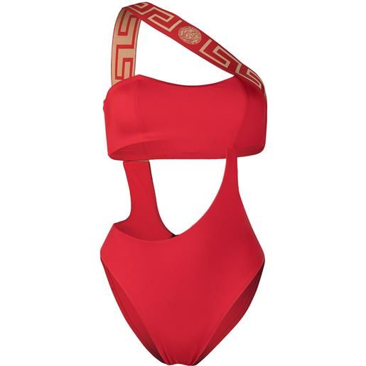 Versace costume intero con motivo chiave greca - rosso