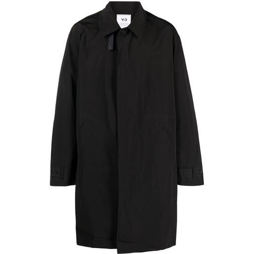 Y-3 cappotto con zip - nero