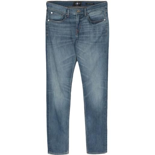 7 For All Mankind jeans slimmy con vita media - blu